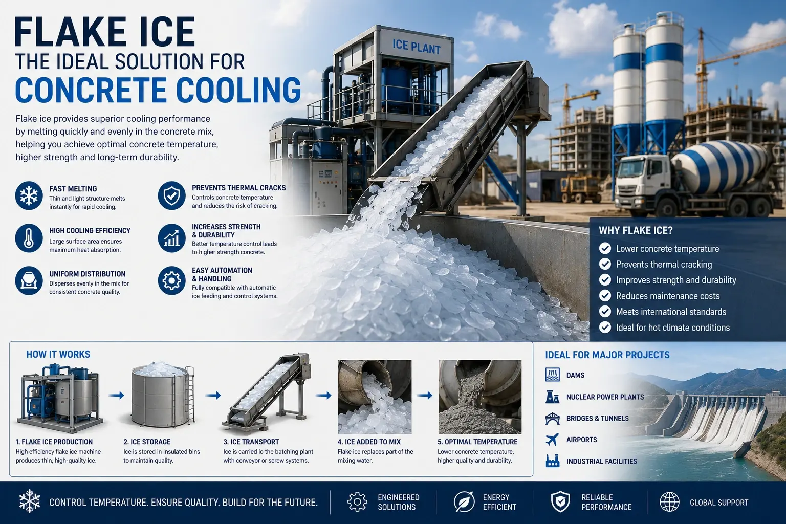 Why Is Flake Ice Preferred for Concrete Cooling?
